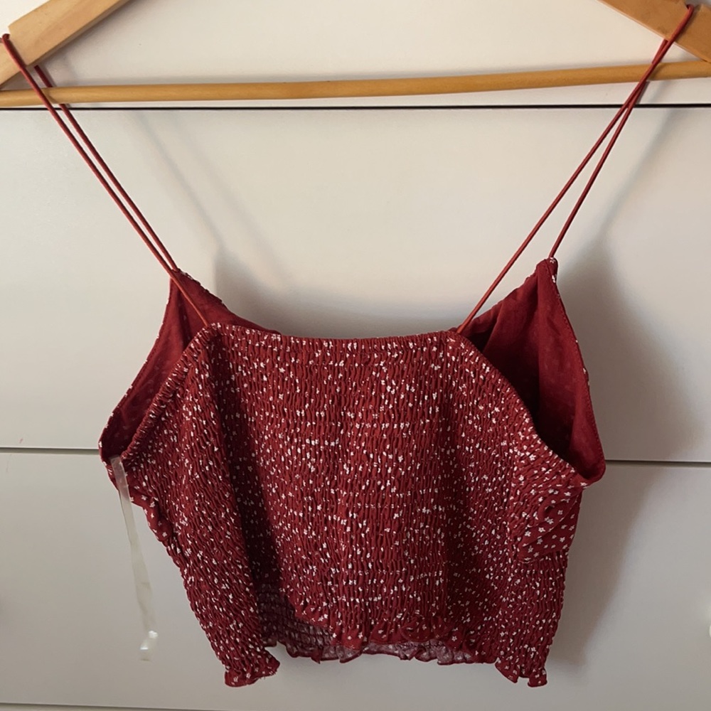 NWT FLORAL RUCHED TANK TOP - Picture 4 of 5